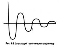 Рис. 4.6. Затухающий гармонический осциллятор