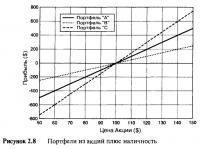 Рисунок 2.8. Портфели из акций плюс наличность